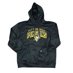 NWOT Pittsburgh Penguins NHL Adidas Performance Hoodie Black Men's Size Large